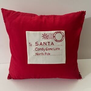 Letter to Santa decorative pillow, home decor, Christmas decor